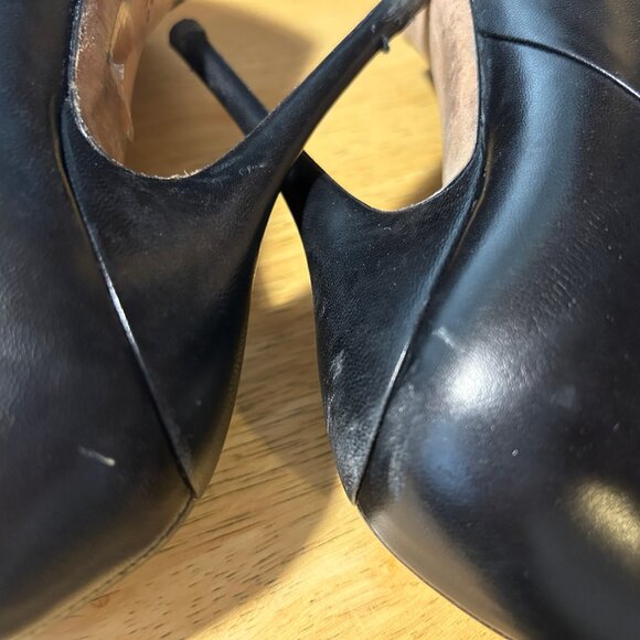 Women Gucci Black Nappa Steve Leather Stiletto Heel Platform Booties 36 US/6 - Picture 15 of 15